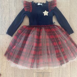 Petite Hailey Plaid Tulle Dress Holiday Size 2
